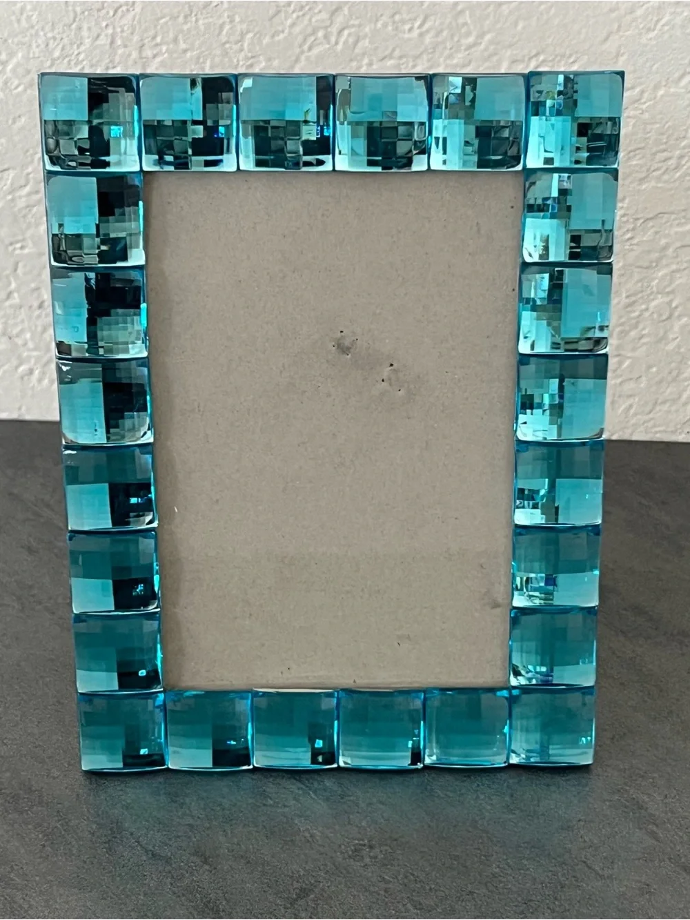 Isaac Jacobs Decorative Sparkling Blue Jewel Bauble 4x6‎ Picture Frame Y2K Vibes